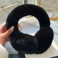 Cache-oreilles d'hiver en fourrure de lapin Rex fantaisie pour filles, vente en gros, cache-oreilles en vraie fourrure de lapin Rex, chauds, pliables, pour femmes