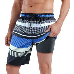 Custom Men's One Piece Swim Trunks Quick-Dry Reversible Breathable Lightweight Loose Fit Drawstring Waist - Product Image 1