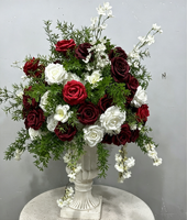 Boule de fleurs artificielles en soie de haute qualité, centre de table luxueux, sphère de roses décorative pour la décoration de table de mariage ou de fête