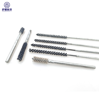 Brosse industrielle en acier inoxydable pour bouteilles, brosse de nettoyage pour tubes à essai, brosse à fil torsadé avec poignée pour verrerie de laboratoire et tuyaux