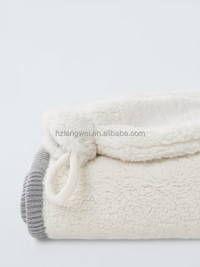 Manta de cama de felpa suave con adorno de punto Cozy <span class=keywords><strong>Sherpa</strong></span> Throw Warm All Season Colcha Manta de terciopelo Coral de felpa - Product Image 2