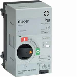 HXB042H ปรับแต่งได้ด้วยมอเตอร์ Hagers ที่ปรับแต่งได้ ใช้กับเบรกเกอร์แบบกล่องขึ้นรูป h3 x250 แรงดันไฟฟ้า 230-240V AC - Product Image 1