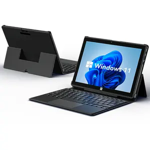 Fabrik preis 10,1 Zoll 2 in 1 Laptop 1280*800 IPS Wifi Windows 11 Surface Tablet PC mit Tastatur für Unternehmen