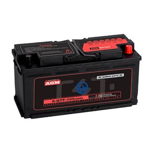 แบตเตอรี่รถยนต์ 5W AGM 12V 105Ah รุ่น 6-QTF-105(950) สำหรับรถยนต์ระบบสตาร์ท-สต็อปอัตโนมัติ - Product Image 2