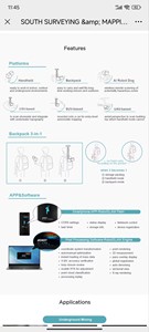 SOUTH ROBOT SLAM avec géoreférencement direct, précision incroyable au centimètre près, sac à dos 3-en-1 magique, fonctions logicielles abondantes - Product Image 2