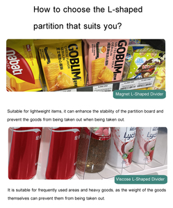 Tủ lạnh thương mại <span class=keywords><strong>Acrylic</strong></span> PVC L hình dạng chia với ngăn kệ từ - Product Image 6