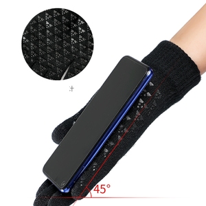 Gants de jeu d'hiver unisexes pour couple, rose et gris, chauds, antidérapants, en tricot - Product Image 3