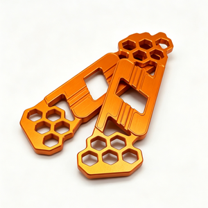 Pièces de moto usinées sur mesure en aluminium 6061-T6 anodisé, support de cadre renforcé - Product Image 1