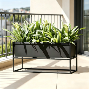 Bac à plantes surélevé durable et élégant, rectangulaire et haut, <span class=keywords><strong>pour</strong></span> herbes, fleurs, plantes d'extérieur, restaurants et balcons - Vente en gros - Product Image 1