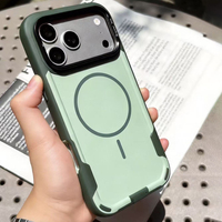 Coque de protection hybride double couche anti-chute magnétique avec béquille et protection d'objectif pour iPhone 17 18 Pro Max 14 15 16 – Étui professionnel