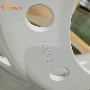 新型钢制卡车车轮 22.5x8.25 白色喷漆 <span class=keywords><strong>2</strong></span> 个通风孔 适用于卡车和拖车 - Product Image 4