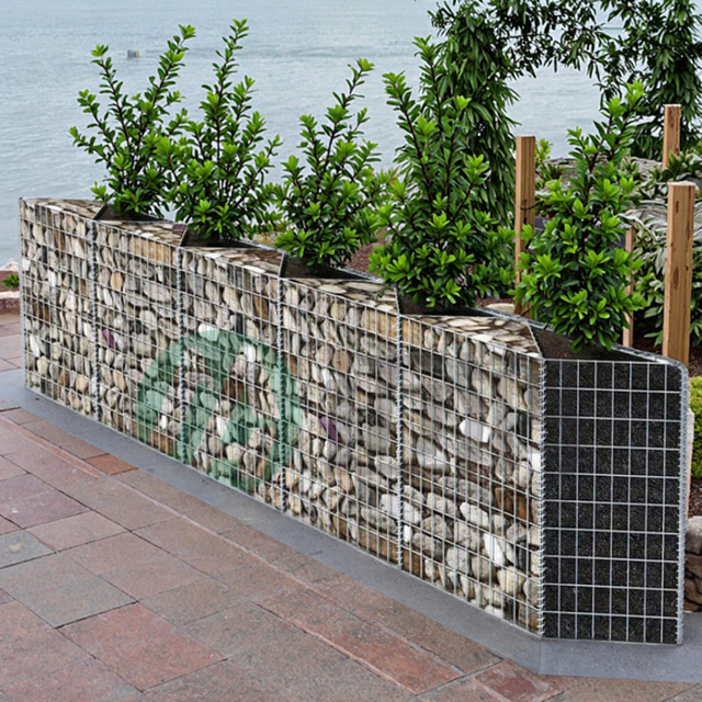 Modular Welded Gabion Basket Hot Dipped Galvanized Gabion Box Stone Cage  for Landscape Retaining Walls Privacy Planter Fences