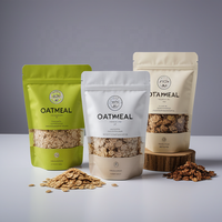 Sachet Doypack Mat Autoportant en Plastique PE Personnalisable pour Granola d'Avoine Mylar, Aliments pour Bébé, Chewing-gum, Croustilles de Pommes de Terre, Aliments pour Animaux de Compagnie - 100 pièces