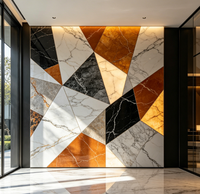 Panneau mural en marbre brillant UV de qualité supérieure, panneau décoratif haut de gamme