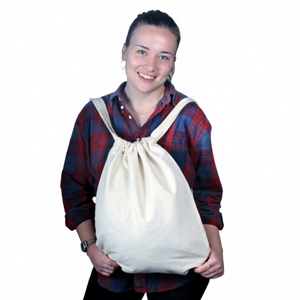 Asterisk AS-028 Unisex Luxury Fashion Hobo Tote <b>Bag</b> Eco-Friendly Canvas Nonwoven Felt Heavy Cotton <b>String</b> Closure Cotton Lining - Product Image 1