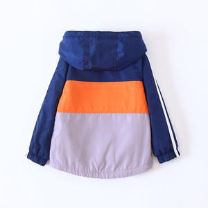 Nouvelles vestes à capuche en tissu uni pour enfants 2017, sans doublure intérieure, avec fermetures éclair - Product Image 4