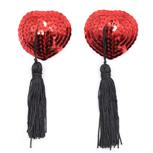 Sexy Sequin Tassel <strong>Nipple</strong> Covers Reusable <strong>Nipple</strong> Stickers Heart <strong>Shape</strong> Boob Tape - Product Image 5
