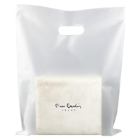 Sac en PE épais semi-transparent grand format pour T-shirt, sac cadeau givré, sac de vêtements imperméable avec bec verseur, pour supermarché