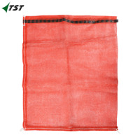 18 "X 25" Groothandel Custom Pp Plastic Brandhout Leno Mesh Tas Rood Geel Groene Kleur Ui Aardappelzak Voor Plantaardige Verpakking
