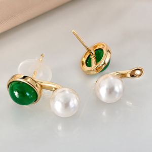 Orecchini a Perno con Gemme Staccabili, Eleganti Ornamenti per Orecchie in Stile Francese per Abbinamenti Quotidiani Femminili - Product Image 5
