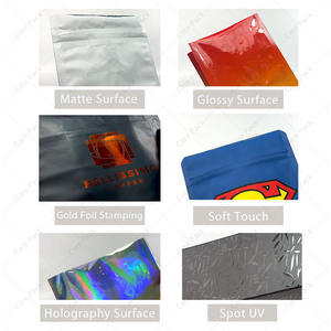 Wieder versch ließbarer Großhandel Drei-Seiten-Siegel beutel Reiß verschluss Glänzende Mylar-Tasche Geruchs neutrale Tabak-Zigarren verpackungen Verpackungs beutel - Product Image 5