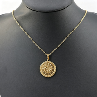 Collier pendentif en forme de lune mignon pour femme en acier inoxydable plaqué or 18 carats de haute qualité, cadeau, nouvelle arrivée, prix d'usine