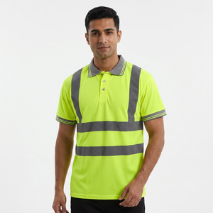 T-shirts de sécurité réfléchissants haute visibilité, vêtements de sécurité, vêtements de travail haute visibilité, manches courtes, effet nid d'abeille - Product Image 1