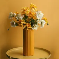 Çiçek düzenleme kurutulmuş çiçekler seramik vazo İskandinav basit roma sütun şekli porselen vazolar ev dekorları