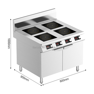 Thương mại Nhà Hàng nhà bếp thép không gỉ thiết bị cảm ứng bếp HOB nồi phạm vi 3.5kW 4 Burner cảm ứng đung - Product Image 3