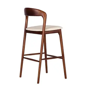 Лидер продаж, Современный итальянский барный стул из цельной древесины, высокий стул, барный стул для бистро