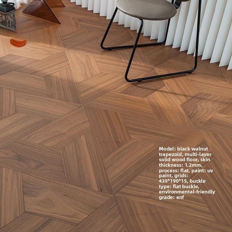 Heterosexual mosaic black walnut trapezoid