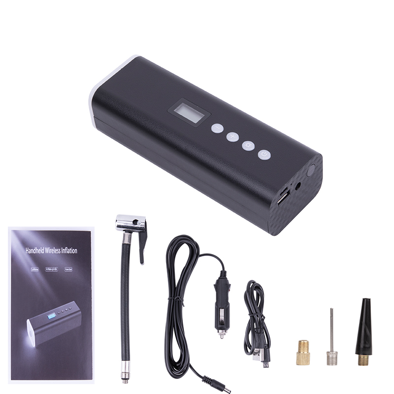 Микро-USB 12 в ручной беспроводной портативный автомобильный воздушный насос для шин насос для колес с аварийным освещением