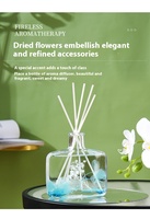 Diffuseur de parfum en verre naturel avec fleurs séchées préservées, artisanal, aux huiles essentielles, sans BPA, sans alcool, pour la maison, 100 ml