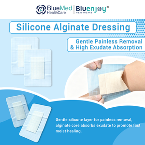 Apósito de <span class=keywords><strong>alginato</strong></span> de silicona Bluenjoy súper absorbente para el cuidado de heridas, dispositivo médico desinfectante EOS, certificado CE, 3 años de vida útil - Product Image 5