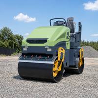 Rouleau vibratoire à double tambour de 4 tonnes pour le pavage des parkings et le compactage des routes résidentielles