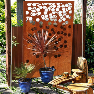 Privacy Corten Steel <b>Screen</b> Weathering Steel Privacy <b>Screens</b> for Garden <b>Wall</b> Fence <b>Screen</b> Willow - Product Image 5