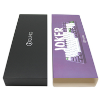 Confezione regalo con tastiera meccanica di lusso con stampa personalizzata scatola di carta nera per l'imballaggio di prodotti elettronici