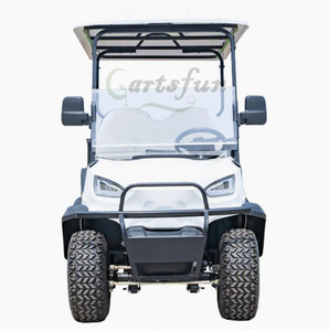 White 4 Seater Electric Golf Cart Buggy Car Steel Lithium Battery 600W Motor 24km/h 36-Hole <b>Range</b> - Product Image 4