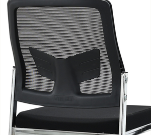 Chaise de conférence moderne et bon marché en métal et tissu sans roulettes ni accoudoirs, empilable, pour les visiteurs, les réunions, les bureaux, les patrons - Product Image 4