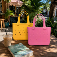 Grand sac de plage en EVA grande capacité, sac de plage en caoutchouc, sac fourre-tout d'été pour femmes, pour piscine, vacances, voyages, shopping, sac de transport réutilisable