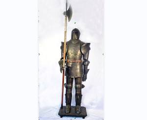 หมวกเกราะเหล็กลายวิกยุคกลาง,หมวกเกราะเหล็กขัดเงาอัศวินนักรบฮาโลวีนสำหรับสะสม - Product Image 4