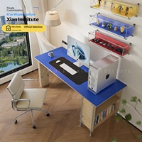 Bureau blanc Ocean, bureau d'étude, bureau informatique, table de salle à manger longue style Bauhaus, sur mesure