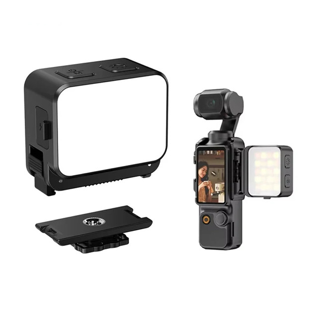 Magnetic Led Fill Light Accessories for OSMO Pocket 3 Video Lights IPX4 Waterproof Photography 600mAh Alloy ABS