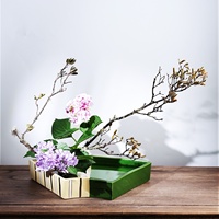 Impor dari Jepang dengan jenis kain yang sama set bunga keramik api aliran asli kecil set bunga standar