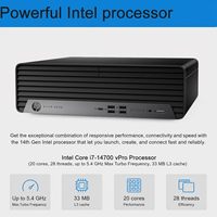 Ordinateur de bureau professionnel HP Elitedesk SFF 800 G9  I5/I7/I9  8 Go  Entreprise, Ethernet, HDMI, USB-C, Win 11 Pro