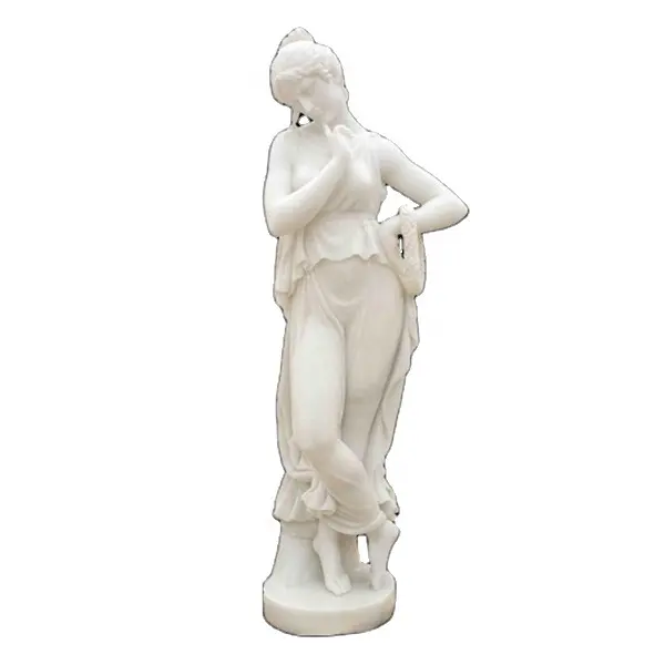 Beyaz mermer büyük açık heykeller bahçe çıplak seks kız heykeli anime kız heykelleri erotik çıplak seks kız heykeli