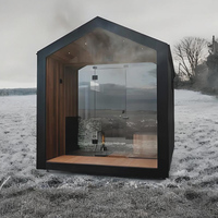 Sauna électrique pour 1 à 4 personnes, salle de vapeur extérieure en bois massif Hemlock Spire, pour la remise en forme et l'amincissement