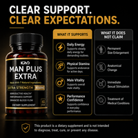 Maca Man Power Maca Pour Homme Plus Capsules Complément Herbal Vitalité & Amélioration Masculine Usage Adulte Capsules de Racine de Maca