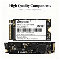 قرص صلب داخلي للكمبيوتر المحمول من فاسبيد M.2 NVMe PCIe 3.0 SSD 2242 بسعة 1 تيرابايت/512 جيجابايت بسرعة قراءة 3500 ميجابايت/ثانية وكتابة 2800 ميجابايت/ثانية مع ضمان لمدة 3 سنوات بتقنية 3D NAND TLC