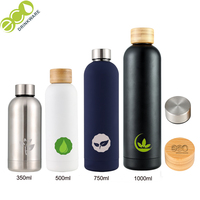 Termo de agua GV036 de doble pared, termo aislado personalizado con logotipo impreso, de acero inoxidable, frío y caliente, con tapa, 304